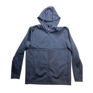 Spyder Active Mens L G Full Zip Hoodie Jacket Navy Blue SPM8003U Polyester Blend